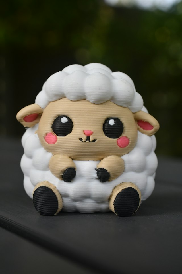 3D printed sheep figurine