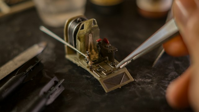 Assembling a miniature clock kit