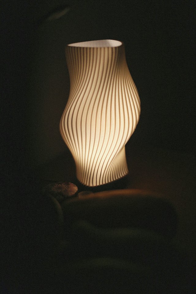 Glowing 3D printed lamp